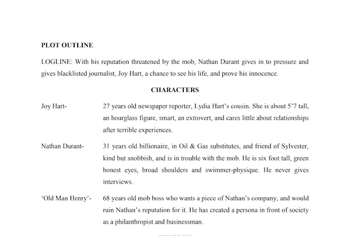 be your fiction outline ghostwriter and story plotter